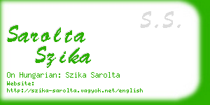 sarolta szika business card